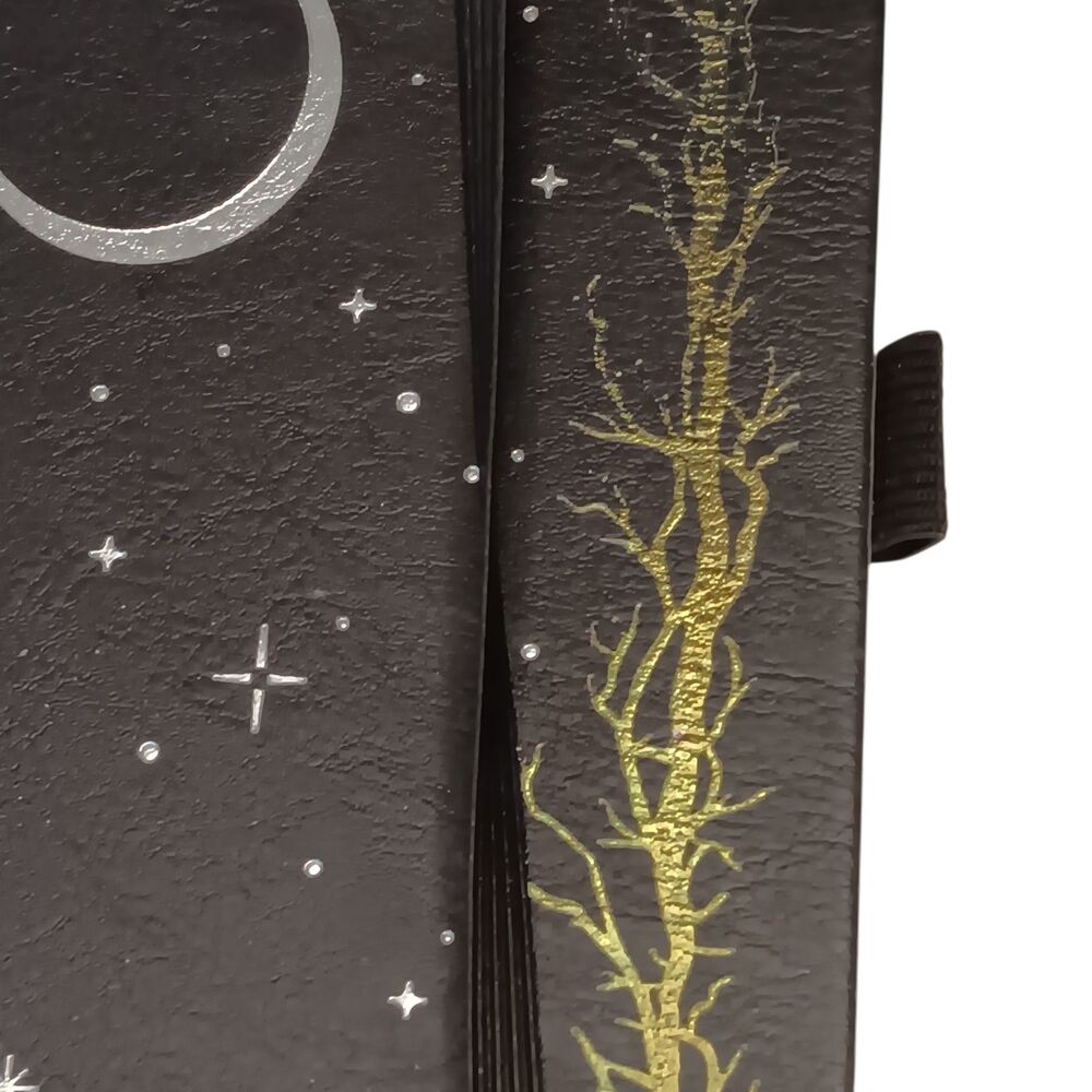Archer & Olive Haunted Hollow Journal Black W/ Silver Moon & Stars Dot Grid New - Picture 15 of 15